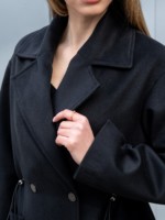 Демисезонное пальто Mila Nova ПВ-378 черный — изображение 7