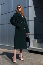 Демисезонное пальто Mila Nova ПВ-378 зеленый