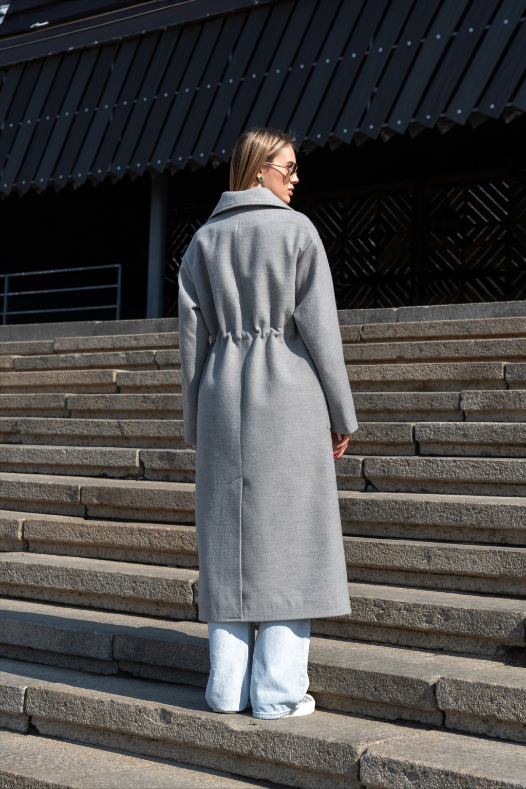 Демисезонное пальто Mila Nova ПВ-378 серый — изображение 2