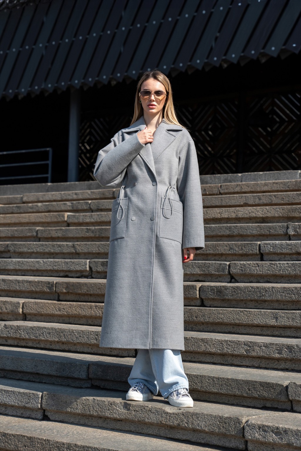 Демисезонное пальто Mila Nova ПВ-378 серый — изображение 7