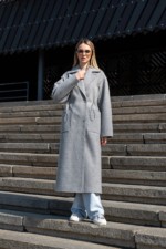 Демисезонное пальто Mila Nova ПВ-378 серый — изображение 7