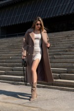 Демисезонное пальто Mila Nova ПВ-378 капучино — изображение 3