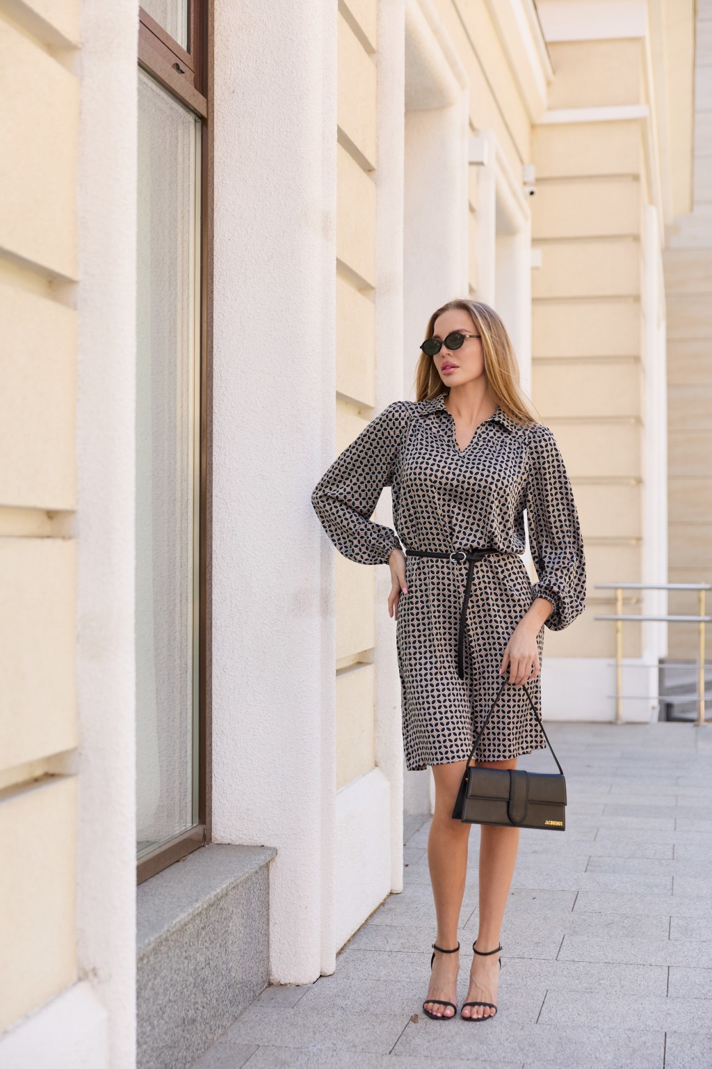 Летнее платье Mila Nova Ф-196 синий+бежевый — изображение 2