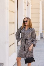 Летнее платье Mila Nova Ф-196 синий+бежевый — изображение 3