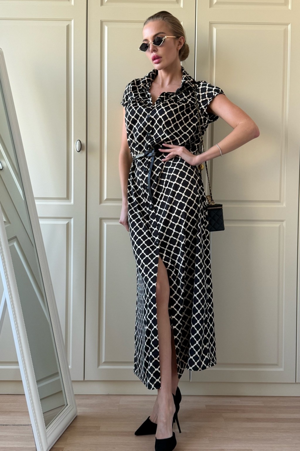 Летнее платье Mila Nova Ф-84 черный+айвори — изображение 1