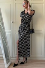 Летнее платье Mila Nova Ф-84 черный+айвори — изображение 4