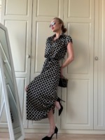 Летнее платье Mila Nova Ф-84 черный+айвори — изображение 7