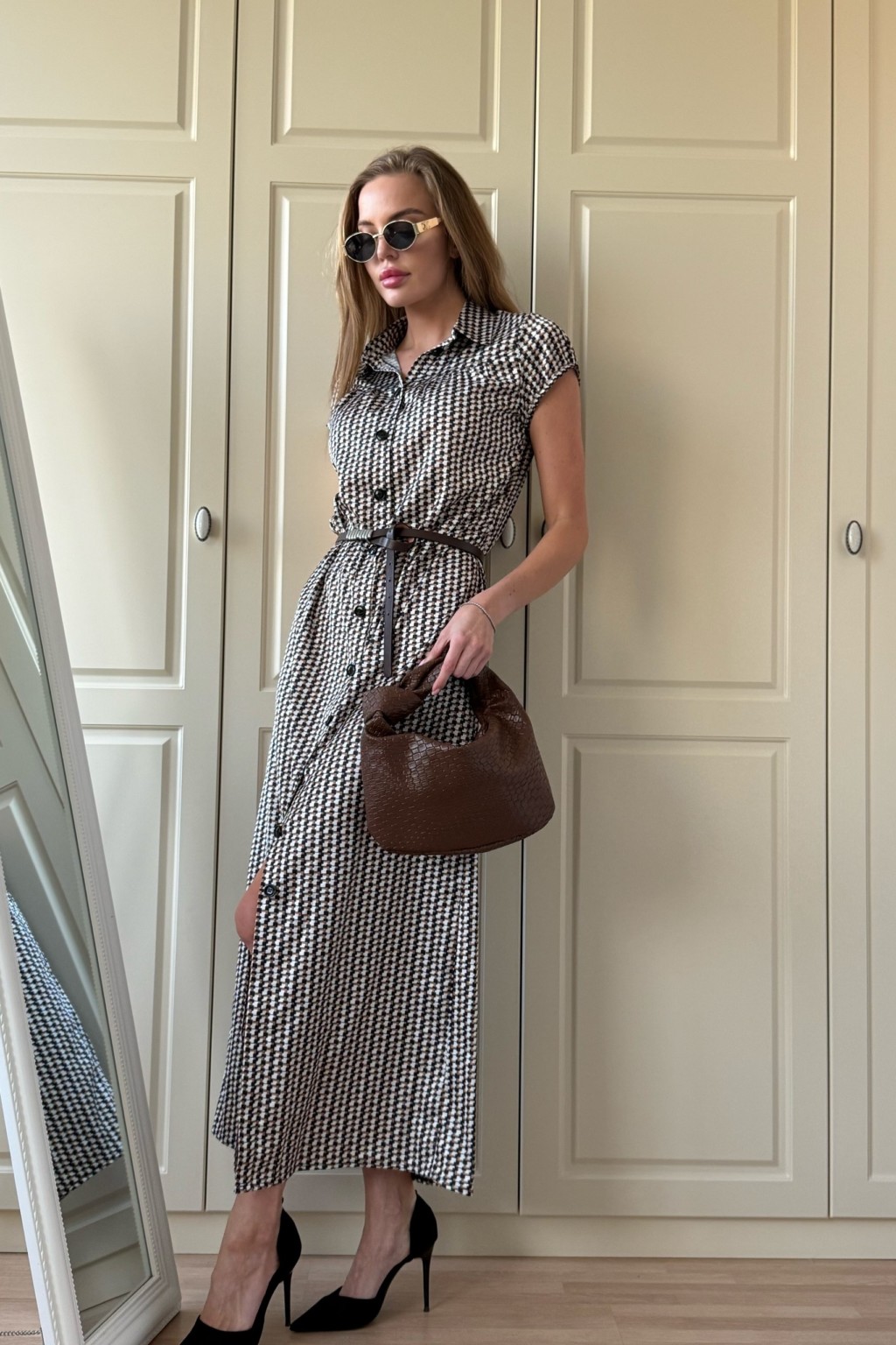 Летнее платье Mila Nova Ф-84 синий+шоколад — изображение 3