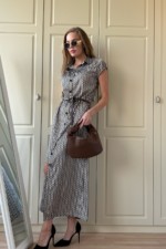 Летнее платье Mila Nova Ф-84 синий+шоколад — изображение 3