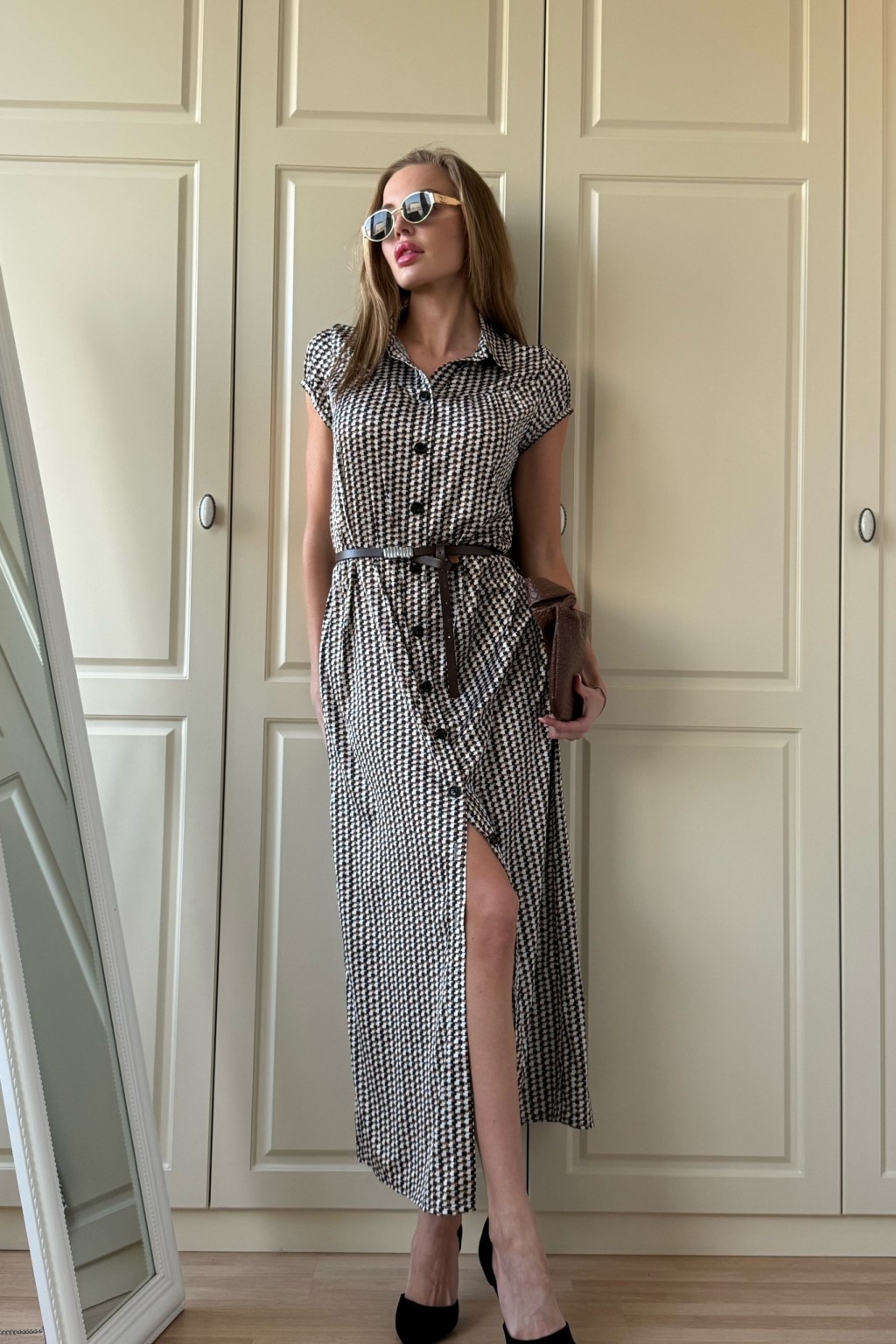 Летнее платье Mila Nova Ф-84 синий+шоколад — изображение 4