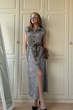 Летнее платье Mila Nova Ф-84 синий+шоколад — изображение 4