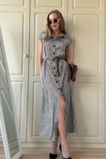 Летнее платье Mila Nova Ф-84 синий+шоколад