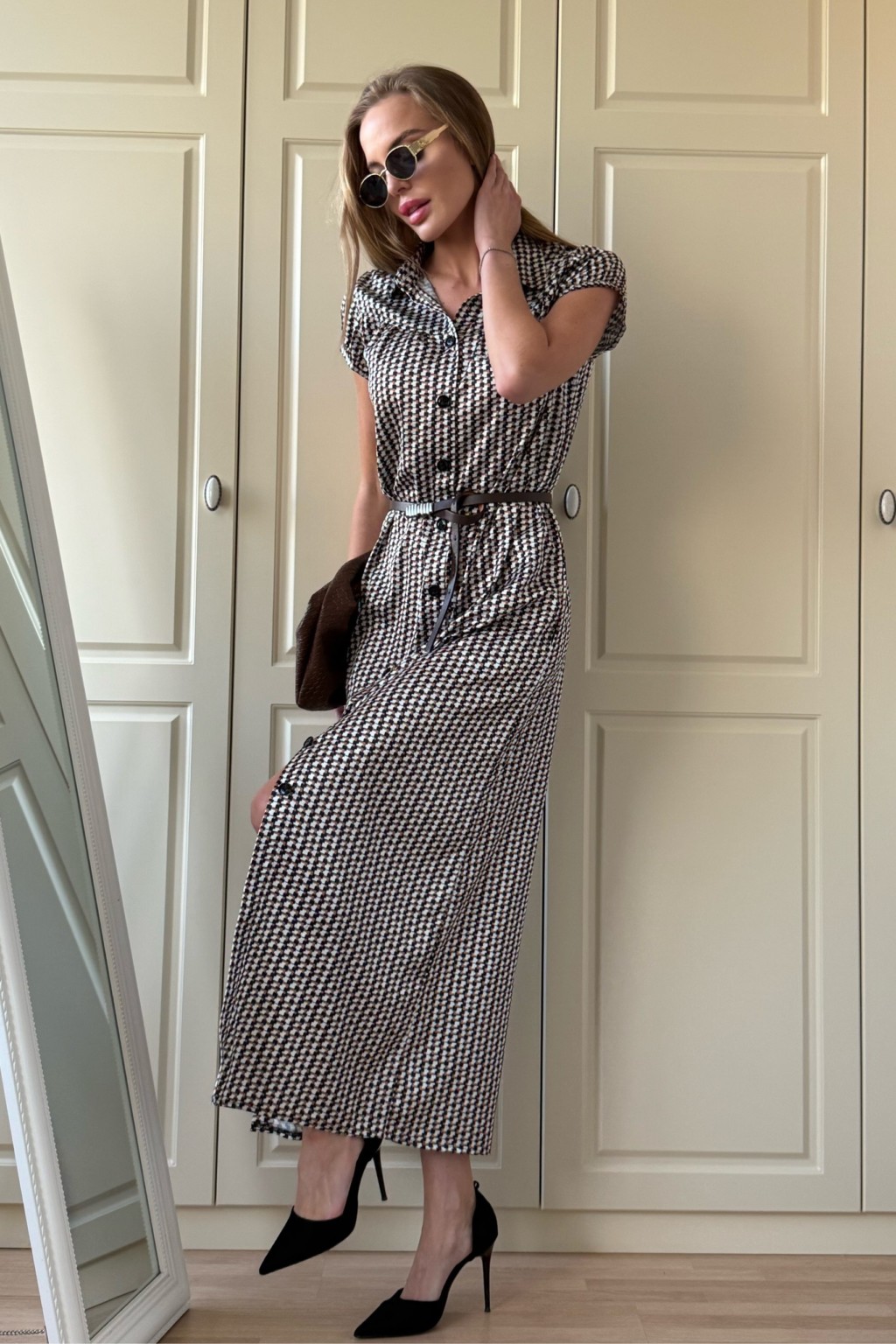 Летнее платье Mila Nova Ф-84 синий+шоколад — изображение 8