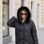 Зимняя куртка Mila Nova К-344 черный+черный