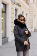 Зимняя куртка Mila Nova К-344 черный+черный — изображение 6