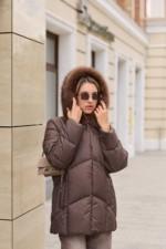 Зимняя куртка Mila Nova К-344 шоколадный — изображение 2
