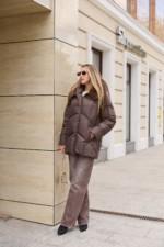 Зимняя куртка Mila Nova К-344 шоколадный — изображение 6