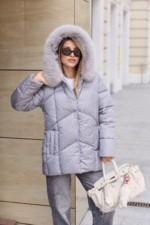 Зимняя куртка Mila Nova К-344 светло-серый