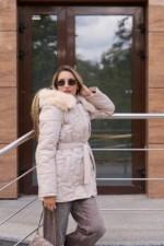 Зимняя куртка Mila Nova К-345 бежевый — изображение 3