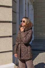 Зимняя куртка Mila Nova К-345 шоколадный — изображение 5