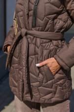 Зимняя куртка Mila Nova К-345 шоколадный — изображение 6