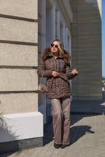 Зимняя куртка Mila Nova К-345 шоколадный — изображение 2