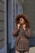 Зимняя куртка Mila Nova К-345 шоколадный — изображение 3