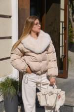 Зимняя куртка Mila Nova К-348 бежевый