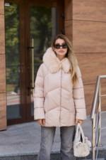 Зимняя куртка Mila Nova К-344 бежевый — изображение 2