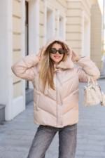 Зимняя куртка Mila Nova К-350 бежевый — изображение 3