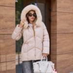 Зимняя куртка Mila Nova К-344 бежевый