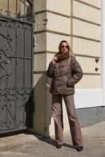 Зимняя куртка Mila Nova К-350 шоколадный — изображение 3