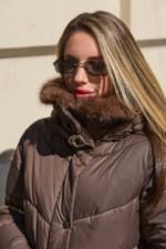 Зимняя куртка Mila Nova К-350 шоколадный — изображение 6