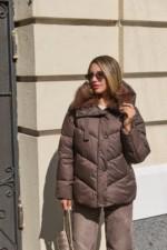 Зимняя куртка Mila Nova К-350 шоколадный