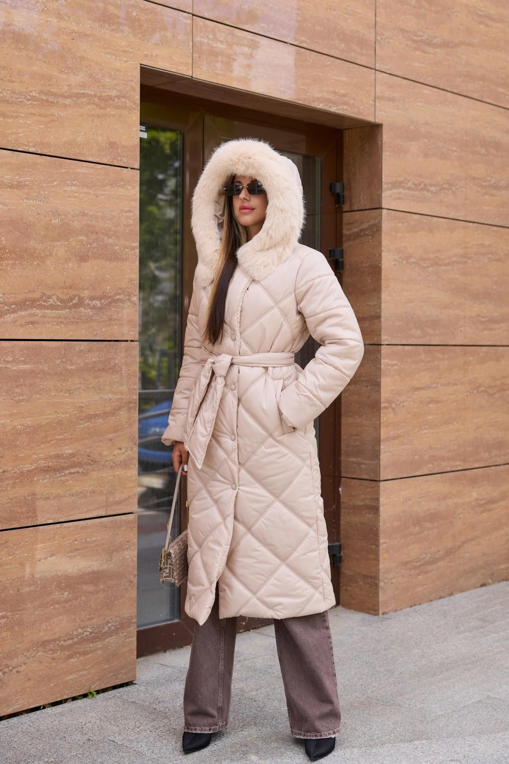 PV-319beg-1 Зимнее пальто Mila Nova ПВ-319 бежевый — изображение 1