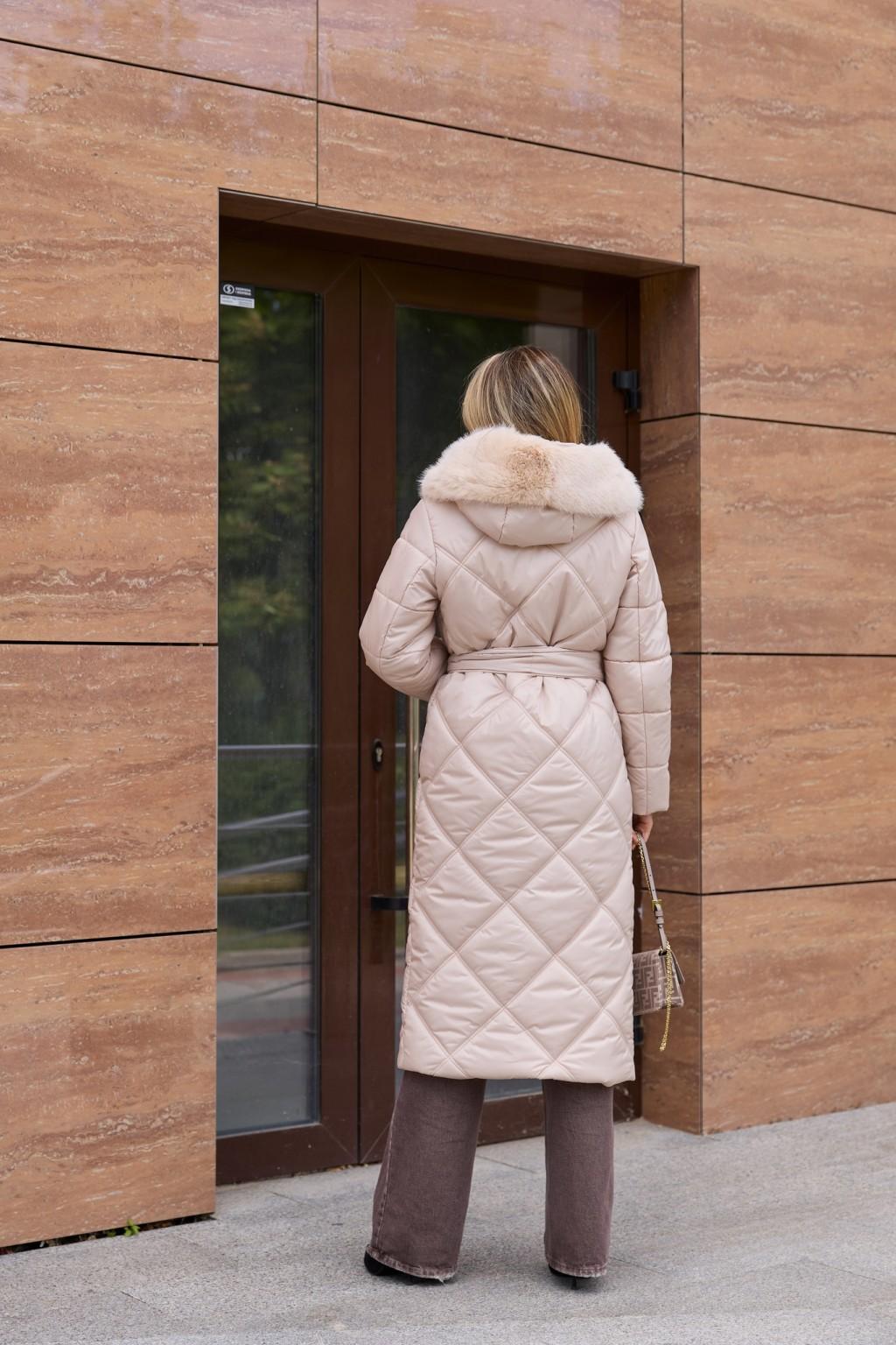 Зимнее пальто Mila Nova ПВ-319 бежевый — изображение 5