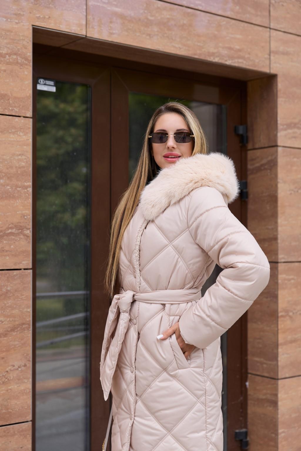 Зимнее пальто Mila Nova ПВ-319 бежевый — изображение 4