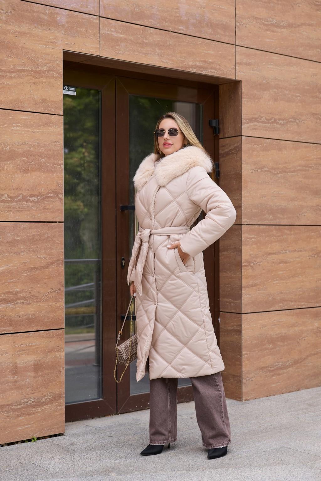 Зимнее пальто Mila Nova ПВ-319 бежевый — изображение 3