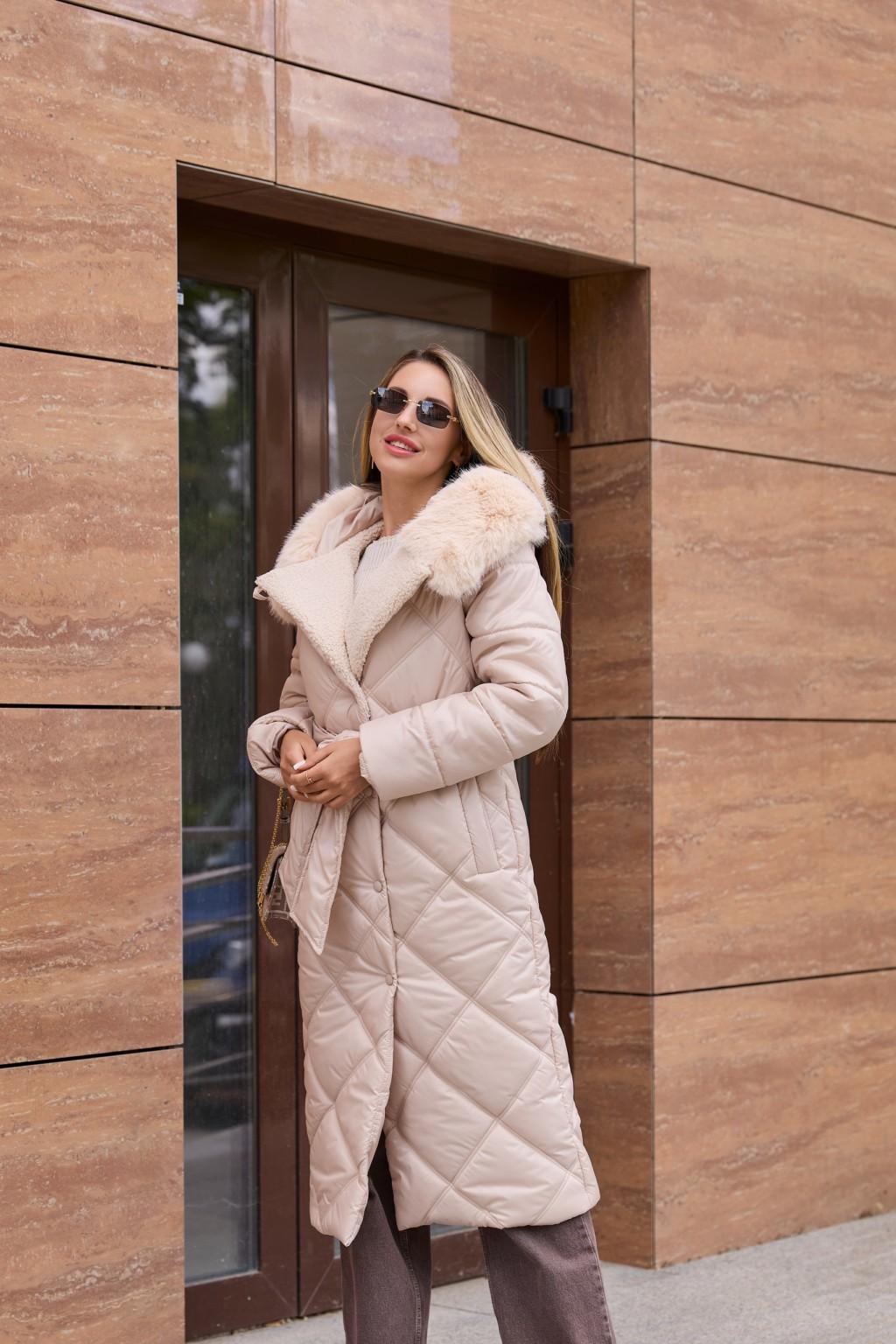 Зимнее пальто Mila Nova ПВ-319 бежевый — изображение 2