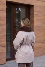 Зимняя куртка Mila Nova К-371 капучино — изображение 5