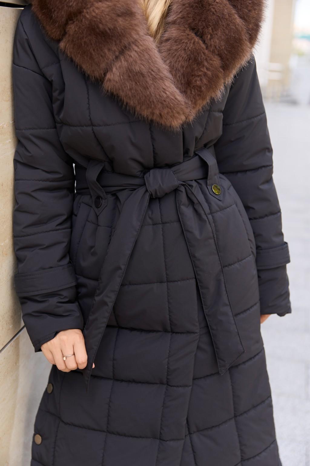 Зимнее пальто Mila Nova ПВ-375 кап, черный — изображение 5