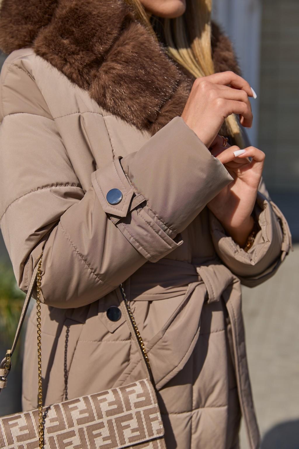 Зимнее пальто Mila Nova ПВ-375 кап, капучино — изображение 8