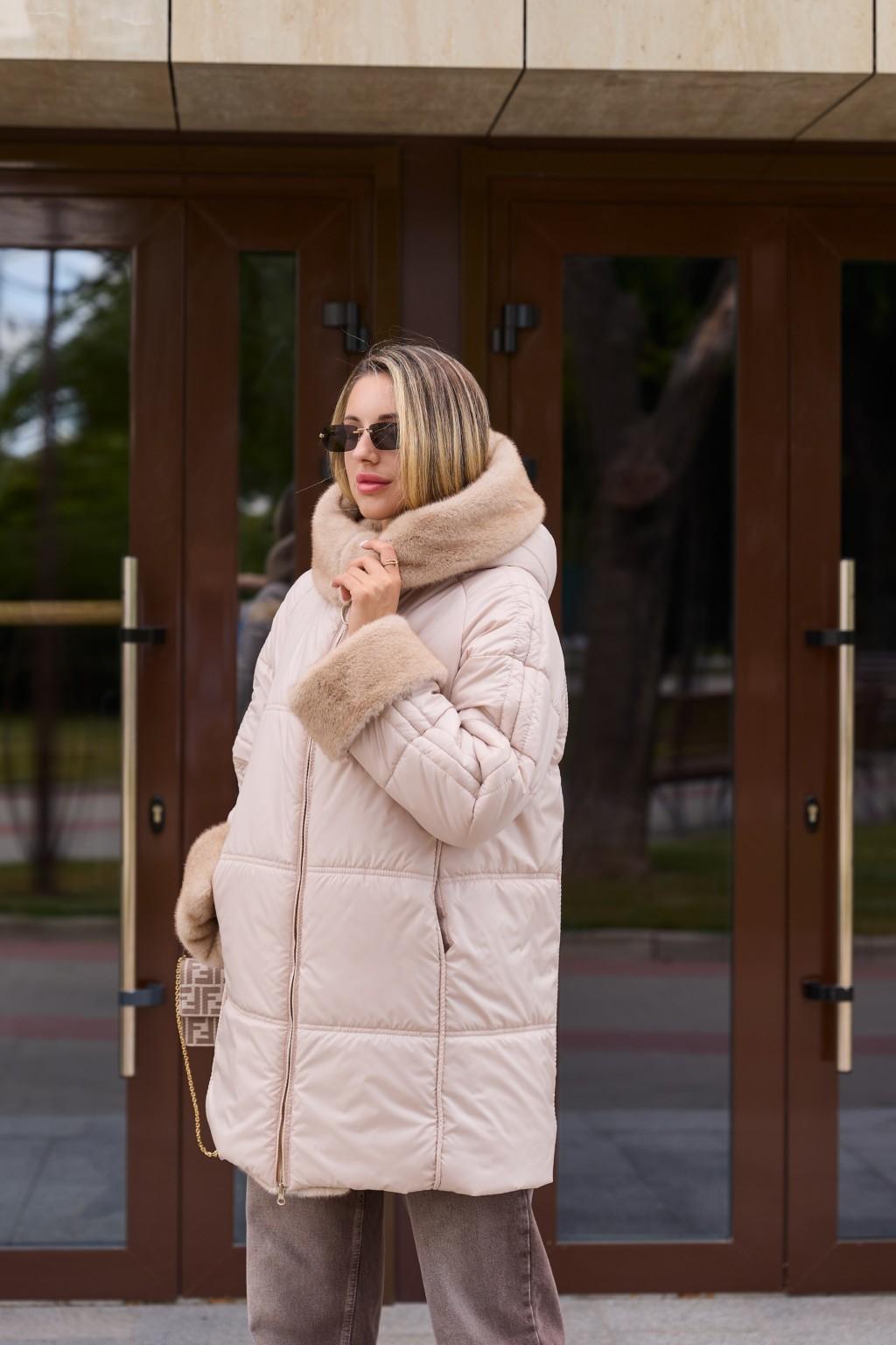 Зимняя куртка Mila Nova ПВ-383 бежевый — изображение 2