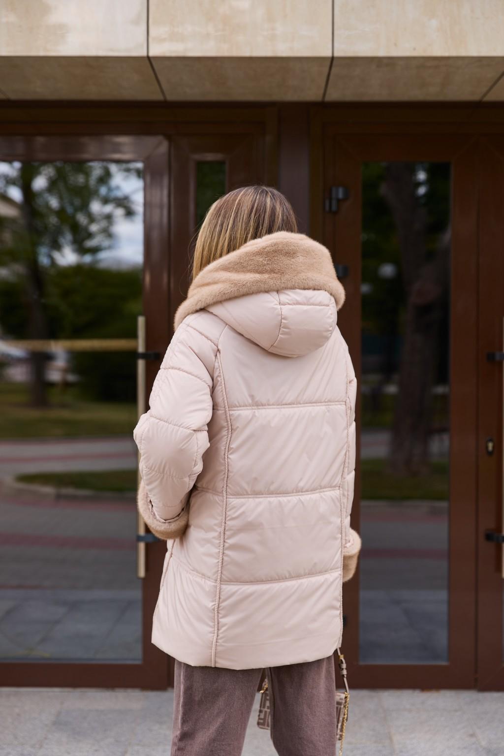 Зимняя куртка Mila Nova ПВ-383 бежевый — изображение 4