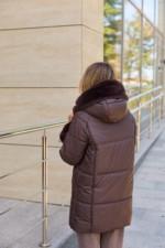 Зимняя куртка Mila Nova ПВ-383 шоколадный — изображение 3
