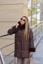 Зимняя куртка Mila Nova ПВ-383 шоколадный — изображение 4