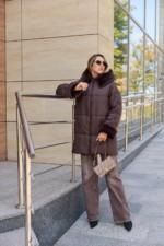 Зимняя куртка Mila Nova ПВ-383 шоколадный — изображение 5