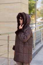 Зимняя куртка Mila Nova ПВ-383 шоколадный — изображение 7