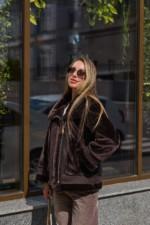 Зимняя дубленка Mila Nova Д-242  шоколад — изображение 5