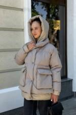 Зимняя куртка Mila Nova К-373 капучино — изображение 2